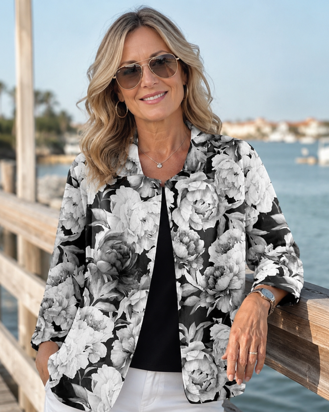 LEONTINA | Blusa de Peonías Grabadas