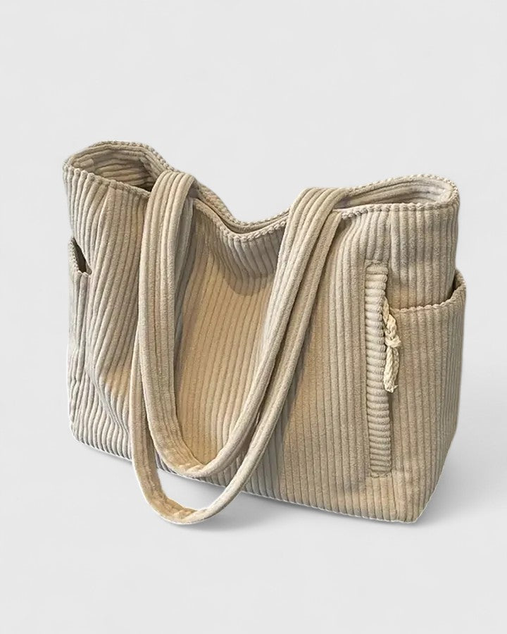LIORANE | Bolso de canalé con detalles de cordón