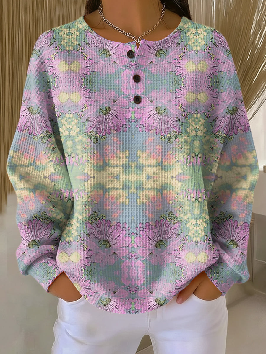 ALMA | Jersey con Patrón Floral Étnico