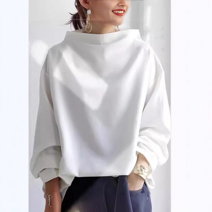 JOAN | Top de Cuello Alto Drapeado