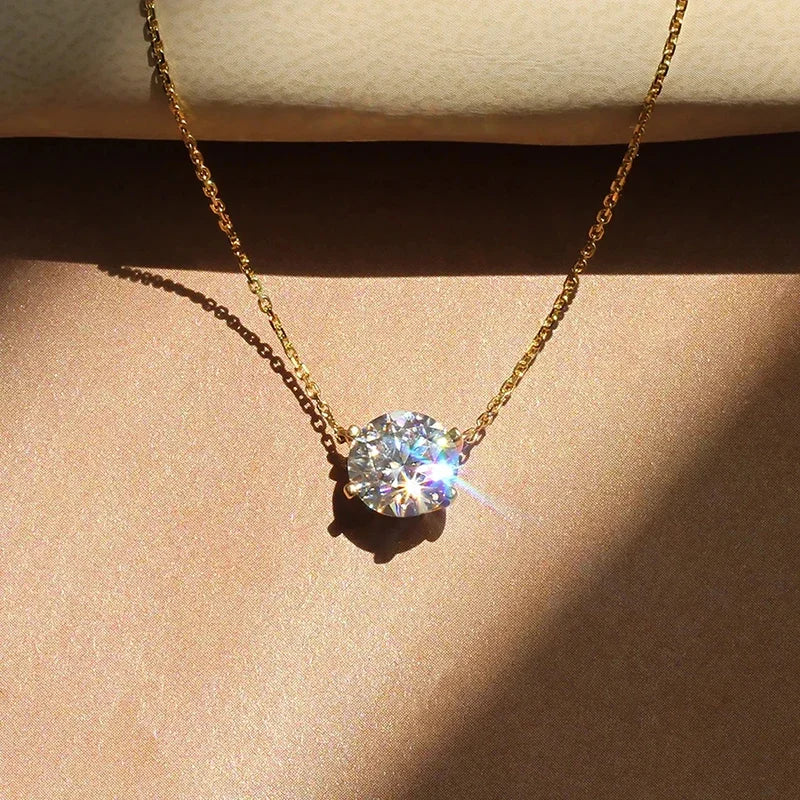 NAIA | Collar Solitario Elegante de Cristal