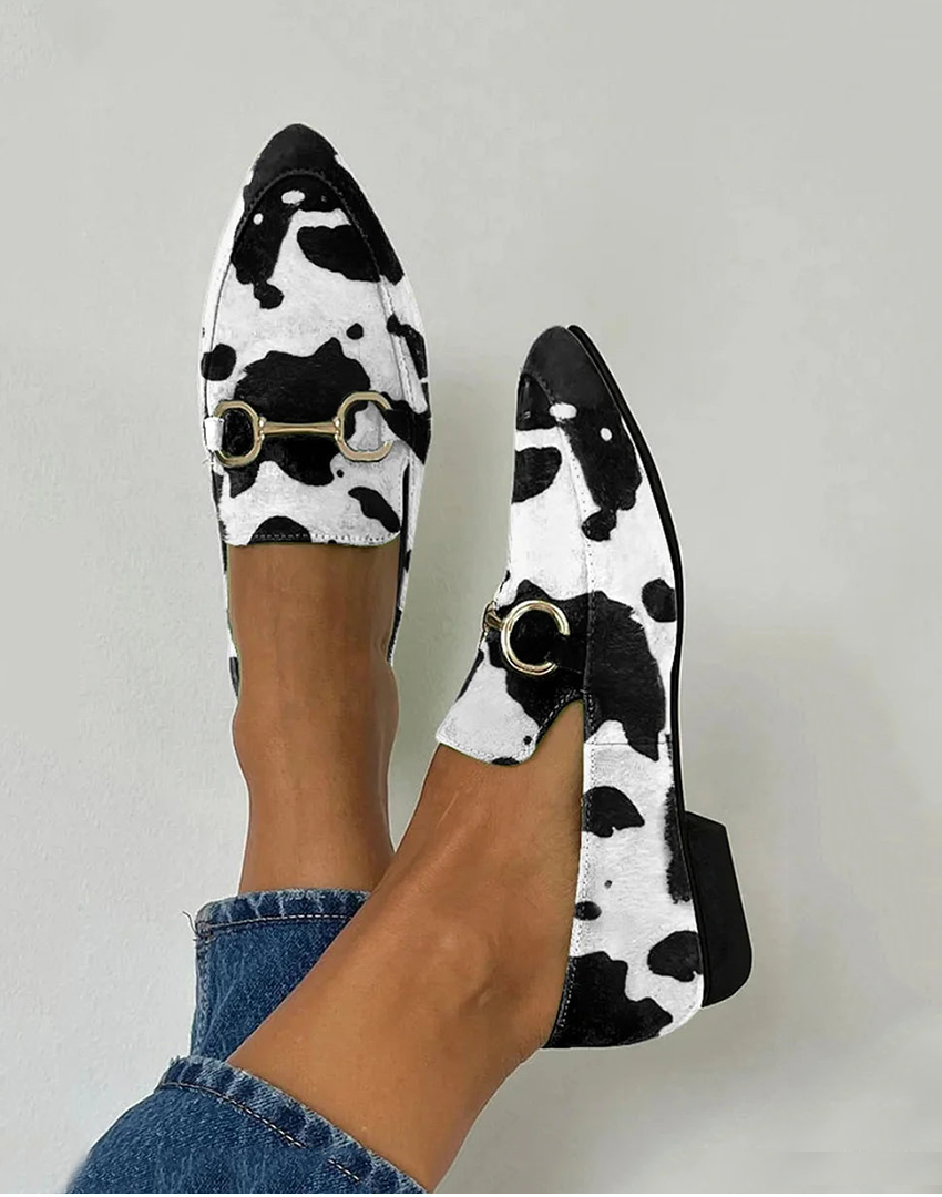 ANNA | Mocasines Estampados con Hebilla
