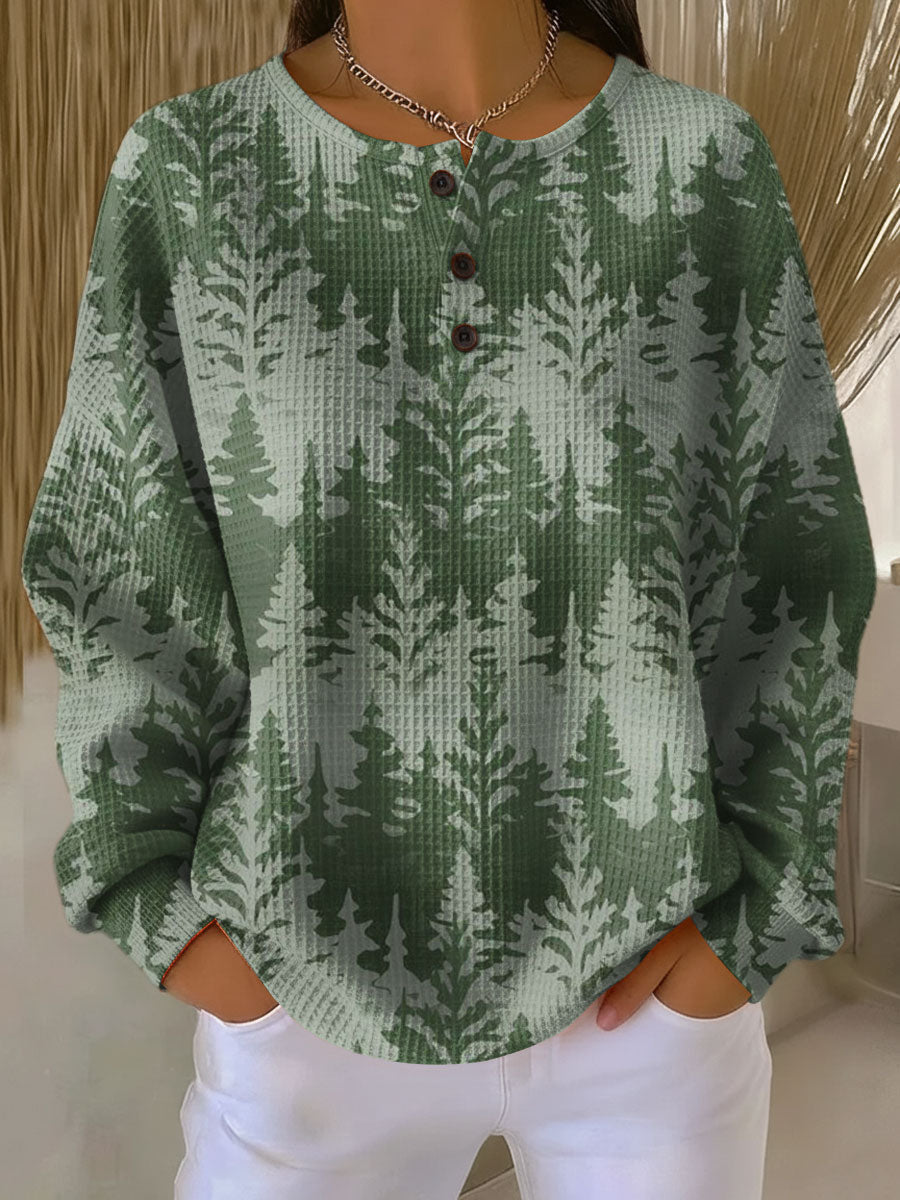 INGA | Jersey Navideño con Patrón de Madera Clásico