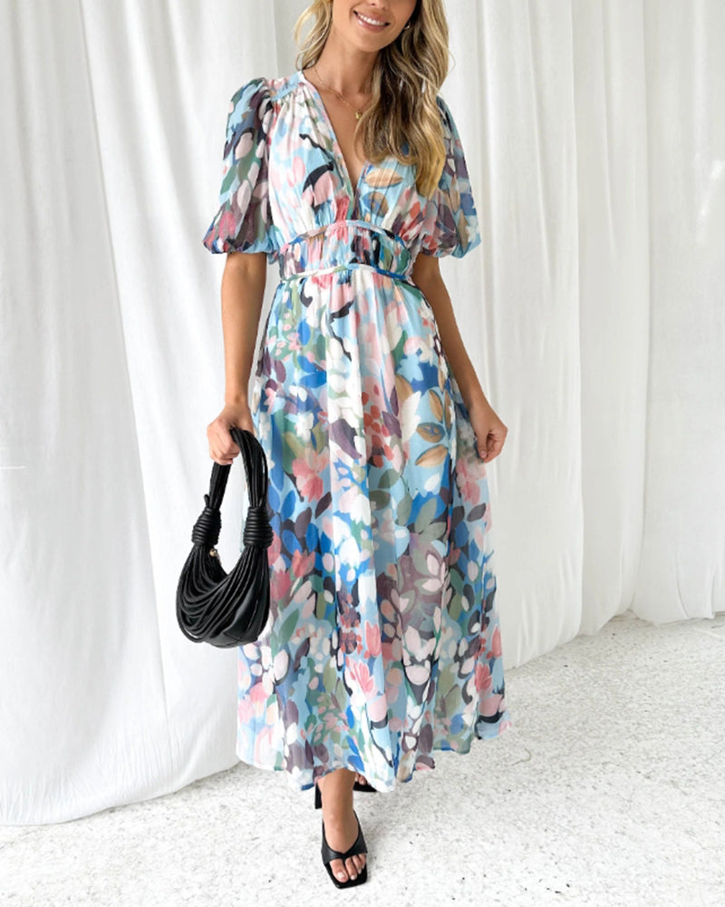 CELINE | Vestido Femenino con Motivo Floral
