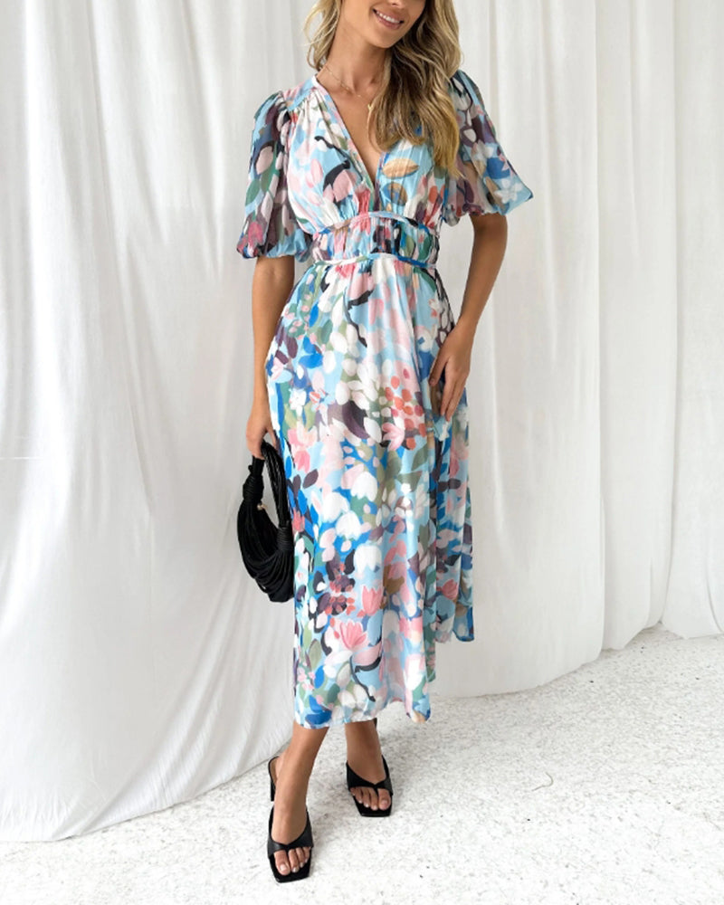 CELINE | Vestido Femenino con Motivo Floral
