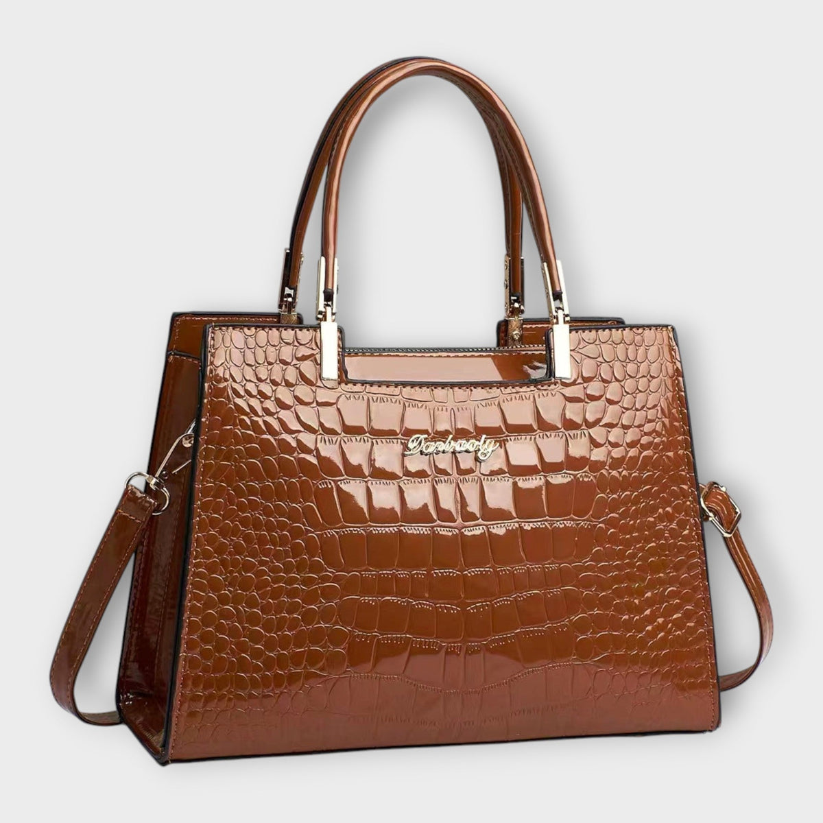 JULIETTE - Bolso brillante con relieve de cocodrilo