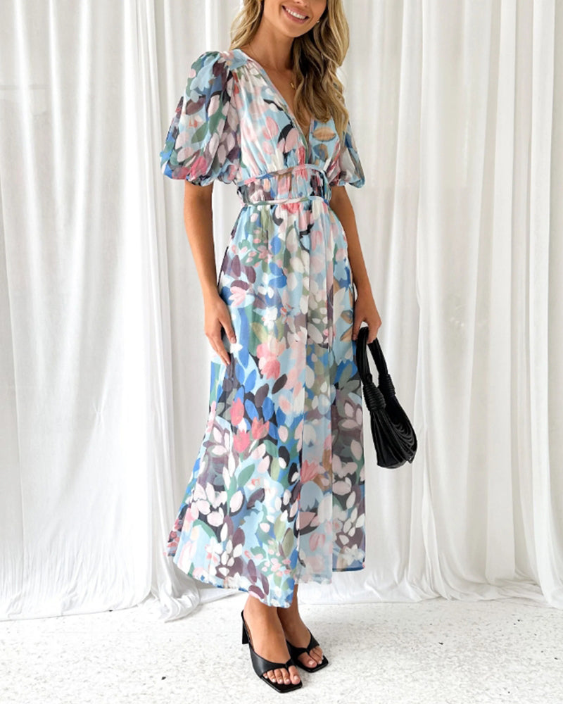 CELINE | Vestido Femenino con Motivo Floral
