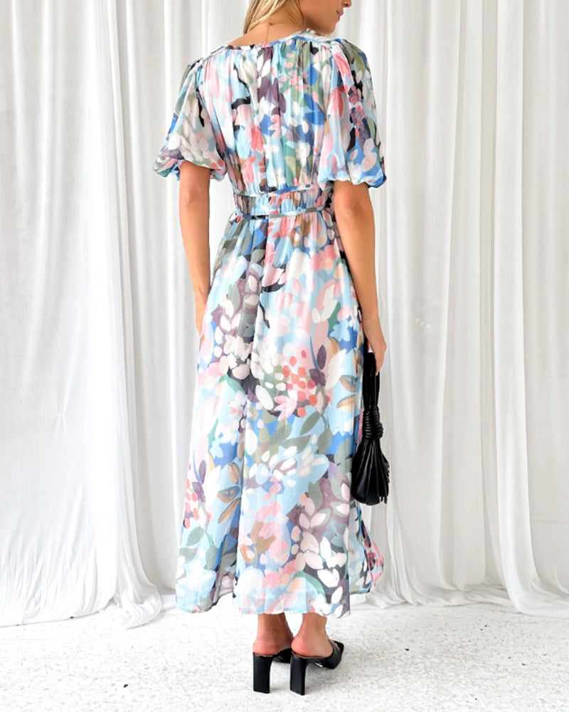 CELINE | Vestido Femenino con Motivo Floral