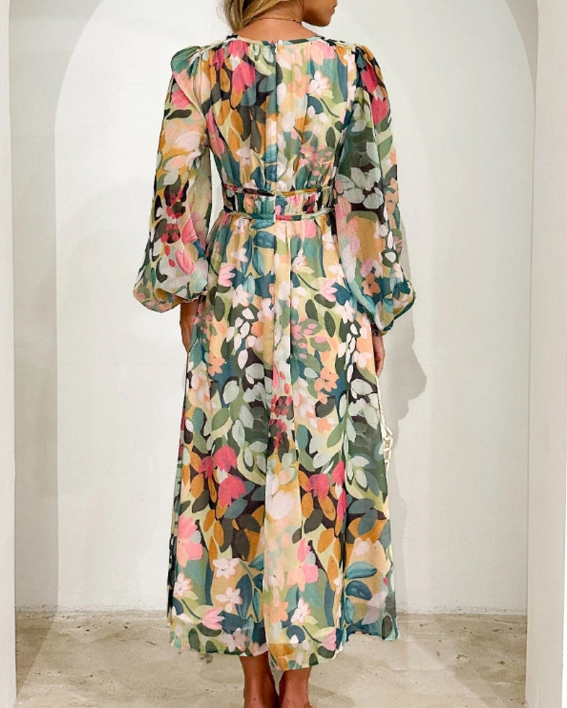 CELINE | Vestido Femenino con Motivo Floral