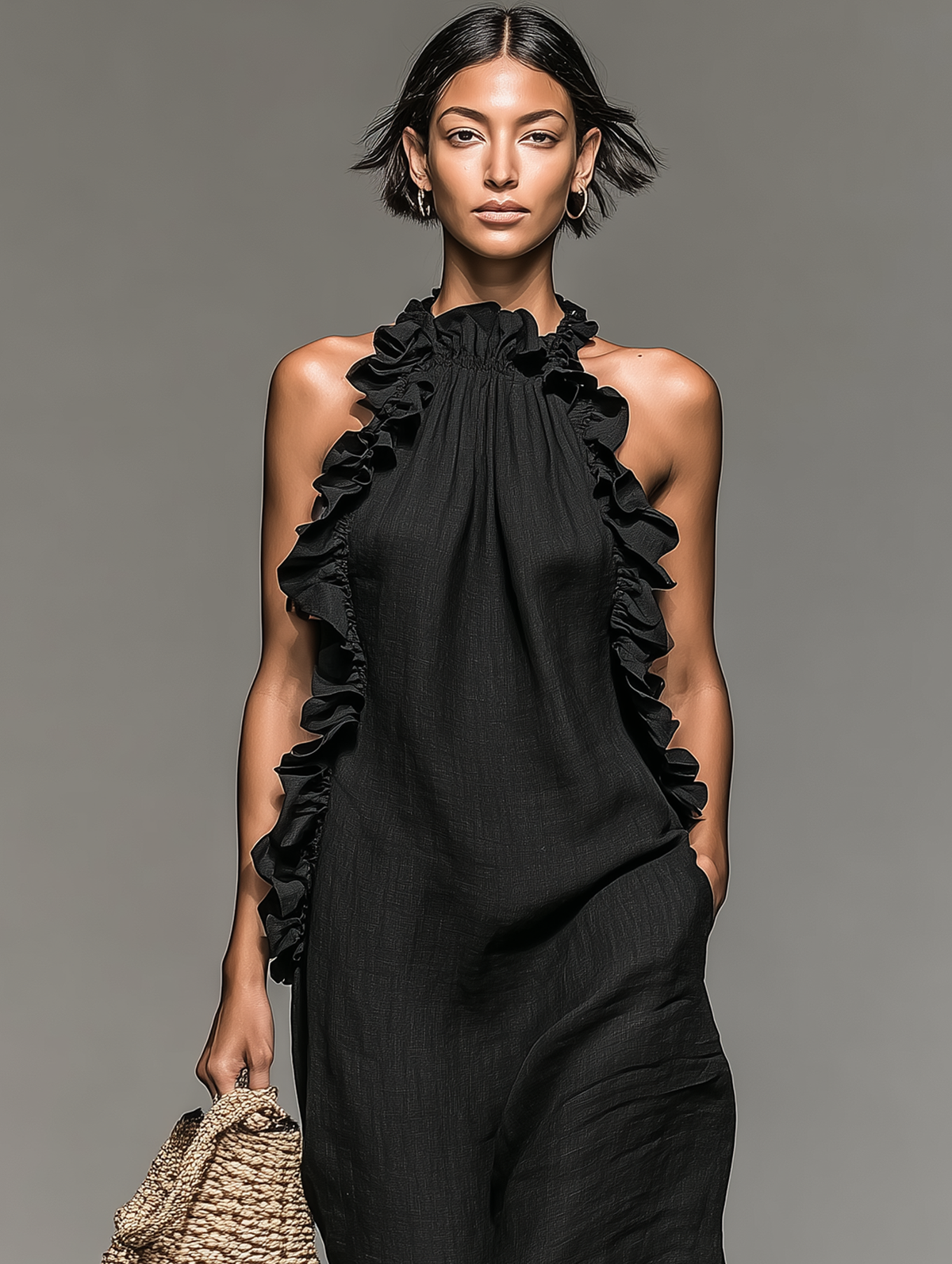 LUA | Vestido maxi con bolsillos.