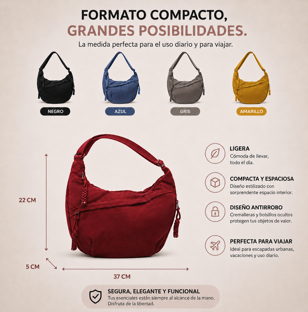LUNA | Bolso de hombro