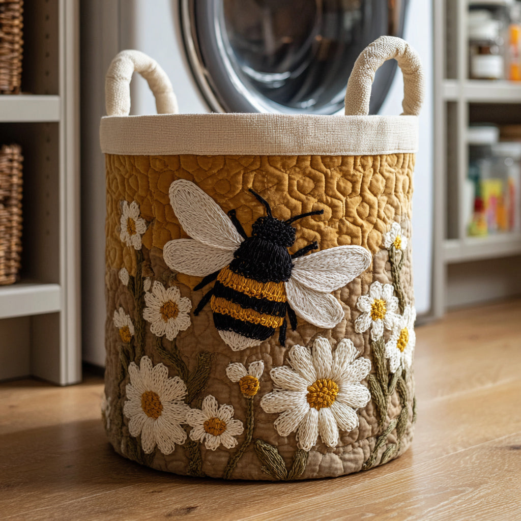 MIEL | Cesta de la Ropa Margaritas y Abejas