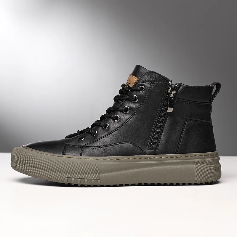 Miguel | Zapatillas altas de cuero sintético