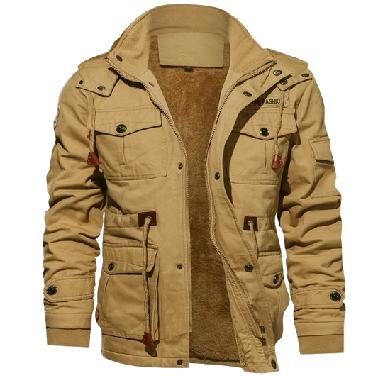 Hugo™ | Abrigo de Invierno para Hombre con Forro Sherpa Suave y Capucha Desmontable