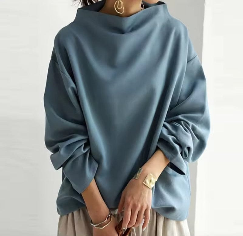 JOAN | Top de Cuello Alto Drapeado