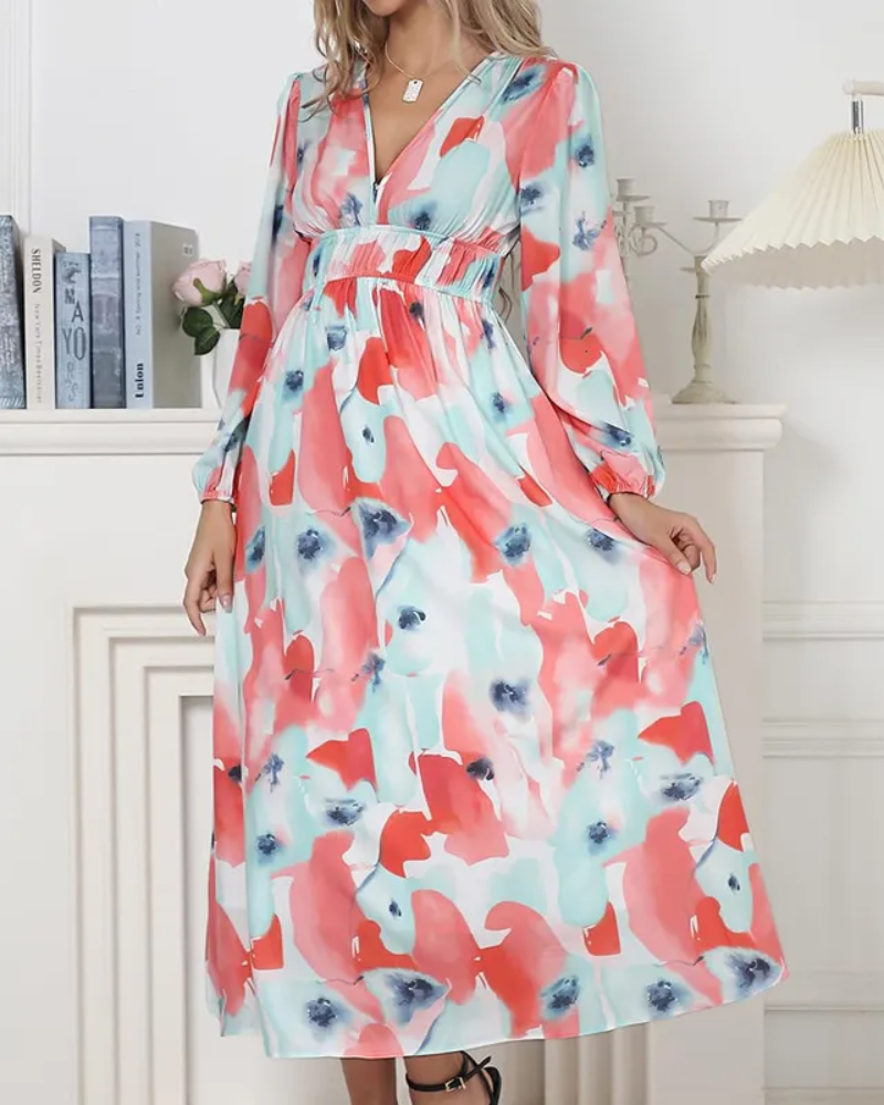 CELINE | Vestido Femenino con Motivo Floral
