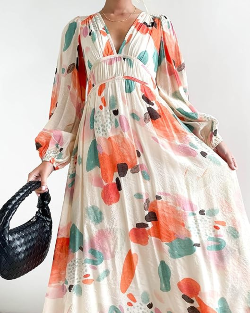CELINE | Vestido Femenino con Motivo Floral