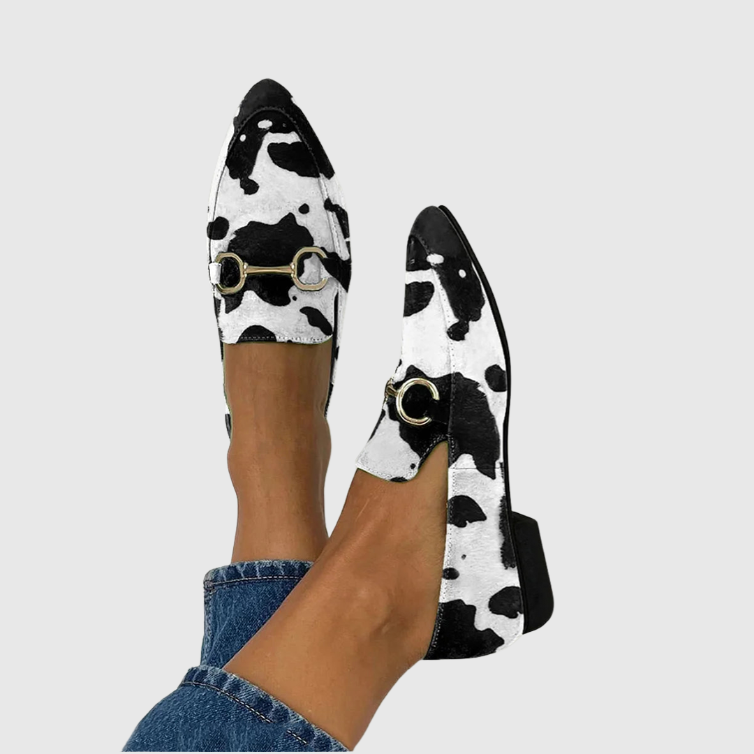 ANNA | Mocasines Estampados con Hebilla