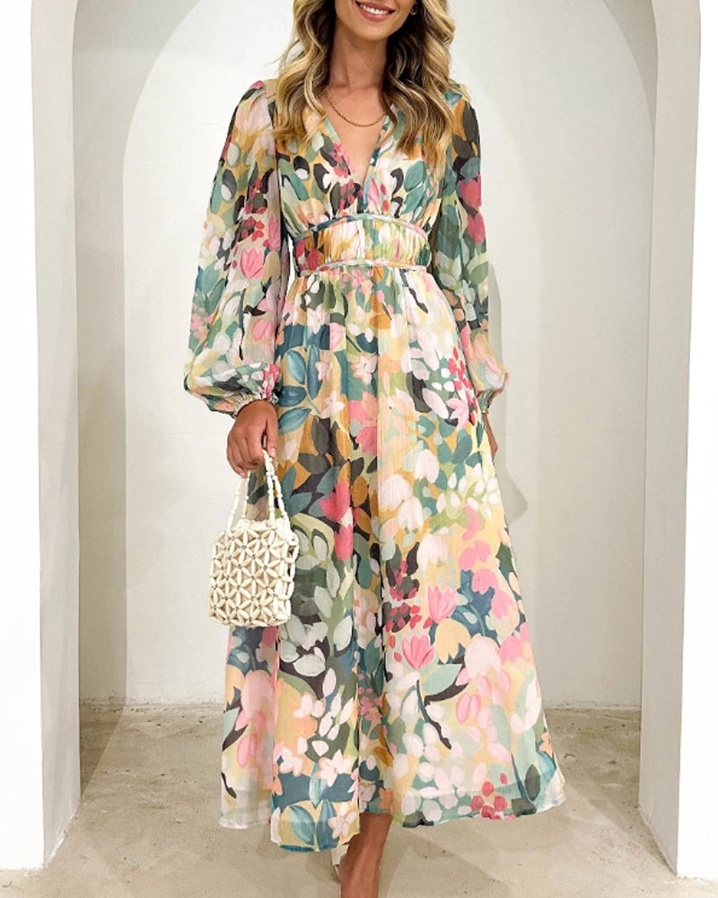 CELINE | Vestido Femenino con Motivo Floral