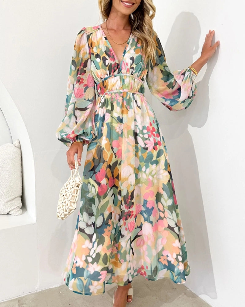 CELINE | Vestido Femenino con Motivo Floral