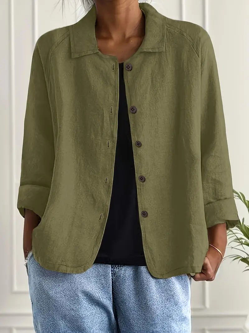 AURELIENNE | Blusa Verde Oliva Diaria