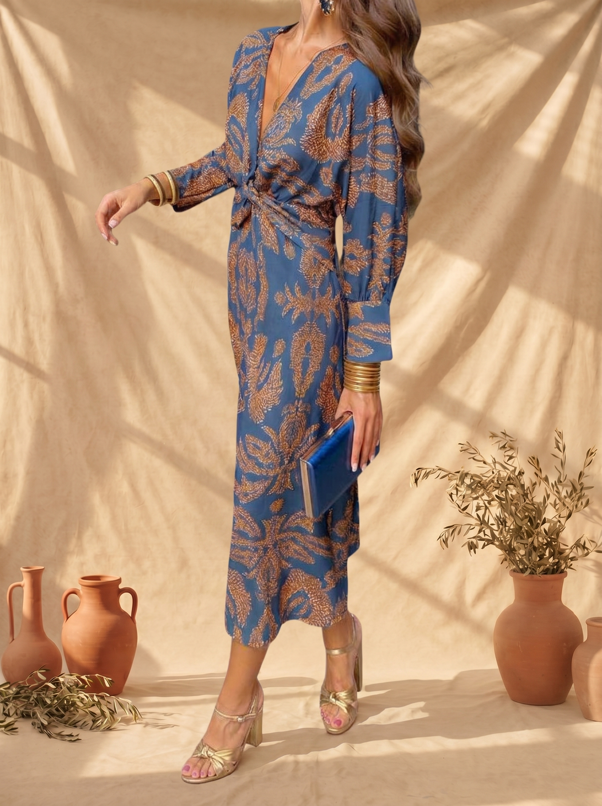 CELESTE | Vestido Midi Elegancia Floral