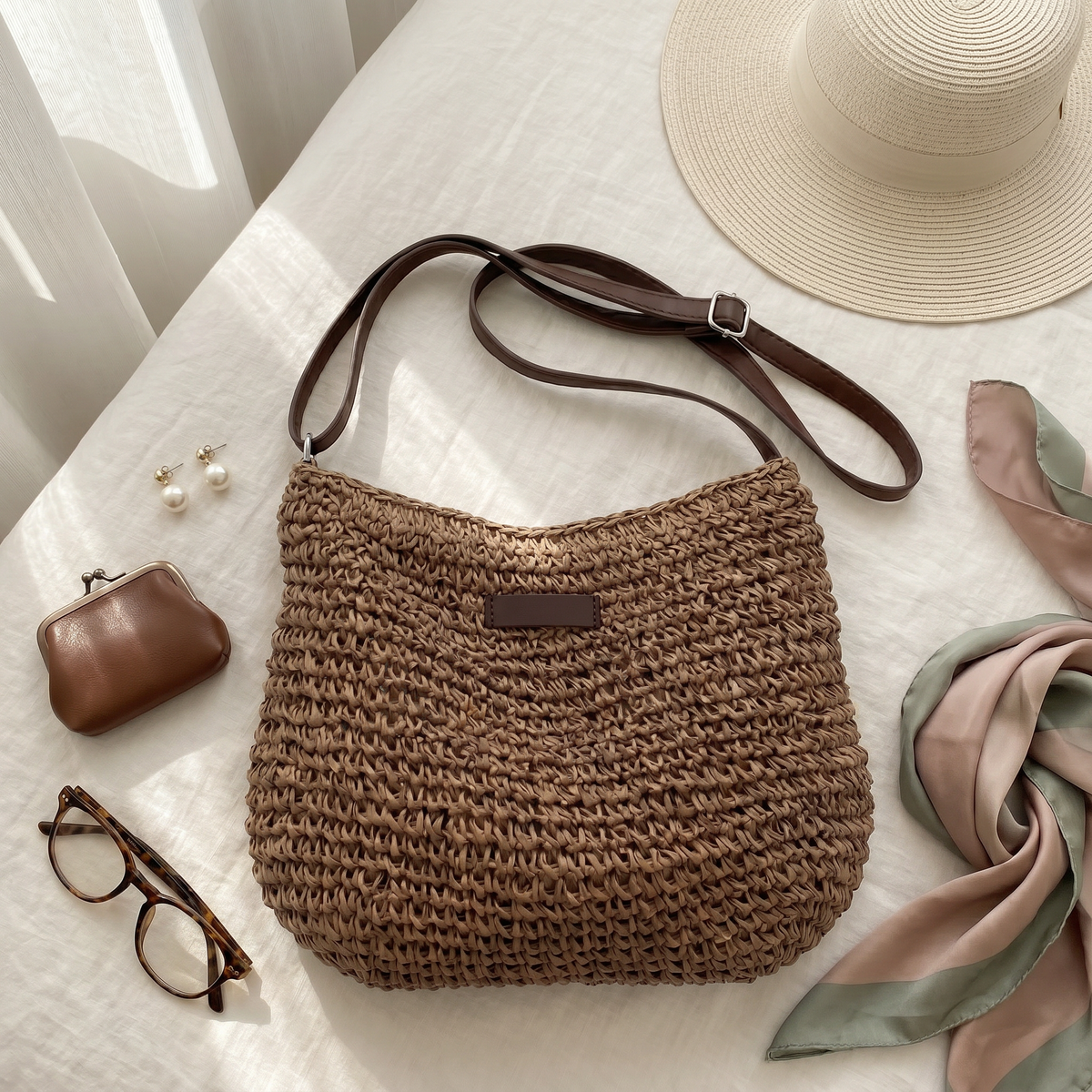 SIMONA | Bolso trenzado elegante.