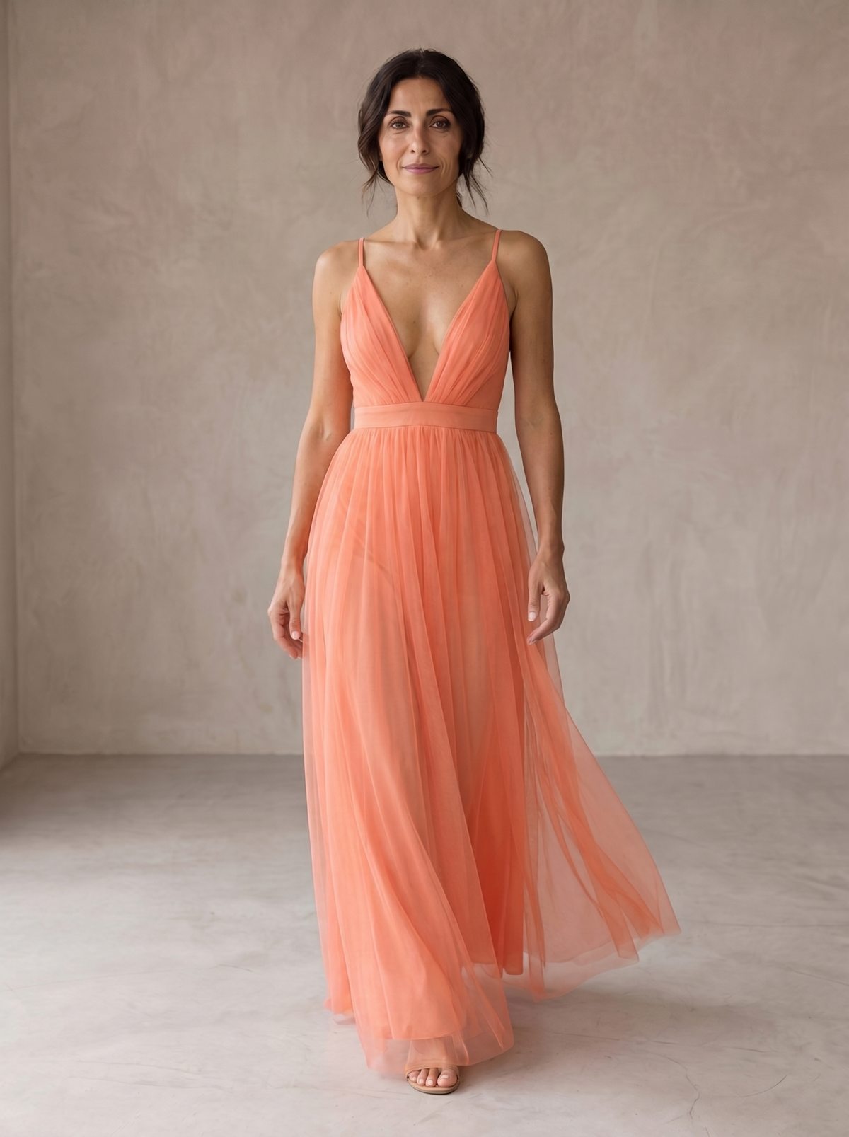 GINEVRA | Maxi Vestido Luz Coral