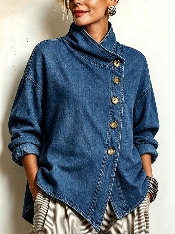 INDIGO | Camisa Vaquera Oversize Asimétrica