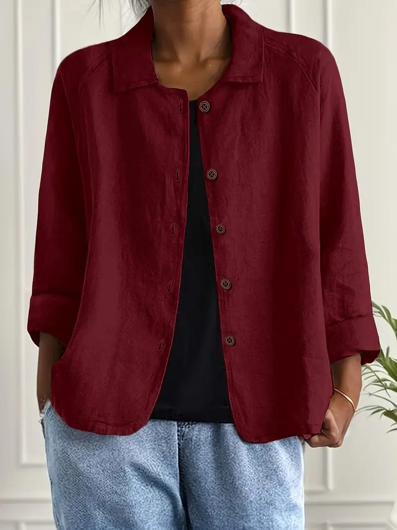 BATHILDA | Blusa Burdeos Intenso