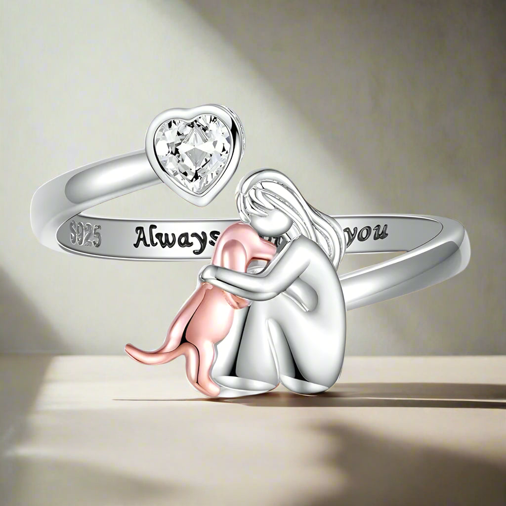 ANNE | Anillo con Icono de Mascotas (Rosa)